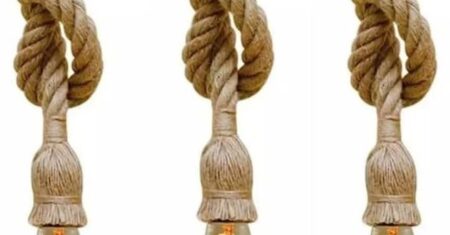 Luminária rústica com 3 pendentes