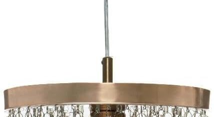 Lustre cristal acrílico na cor cobre