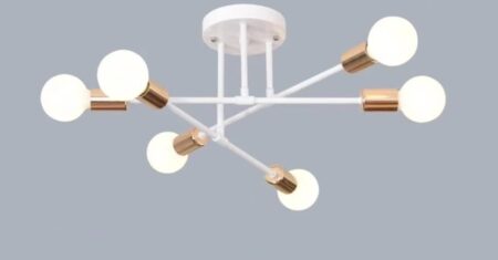 Lustre de sala de jantar para 6 lâmpadas