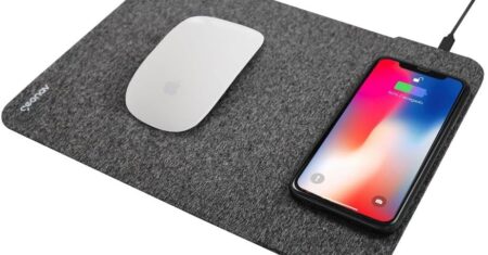 Mousepad com carregador de celular por indução