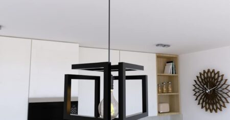 Pendente de mesa de jantar no estilo industrial