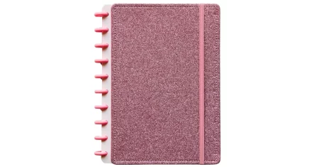 Caderno inteligente rosa com 10 discos sai 20% OFF
