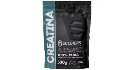 Creatina Soldiers 500 gramas sem glúten sai 47% OFF