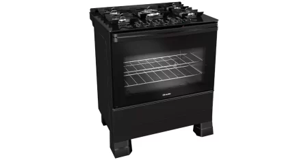 Fogão 5 bocas em promoção com mesa de vidro sai 29% OFF
