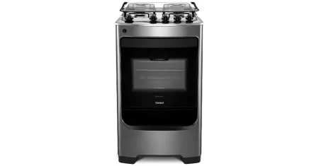 Fogão Consul em inox brilhante sai agora 30% OFF