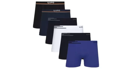 Kit Lupo Cueca Boxer sem costura sai agora 40% OFF