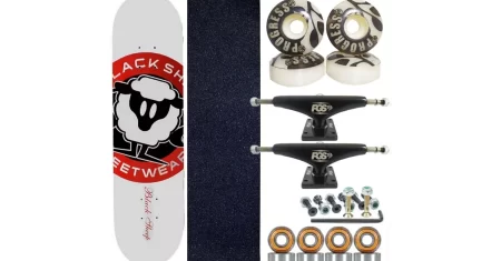 Skate profissional montado que suporta até 130kg sai 24% OFF