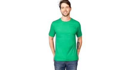 Camiseta verde bandeira 100% algodão sai agora 30% OFF