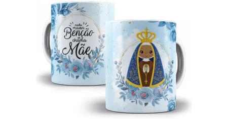Caneca Nossa Senhora Aparecida de porcelana sai 11% OFF