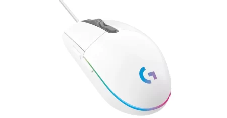 Mouse gamer branco com iluminação RGB sai 17% OFF