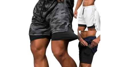 Kit short fitness com 3 unidades sai 18% OFF