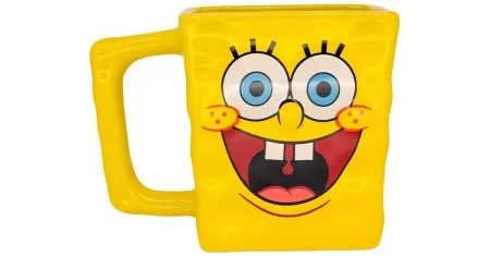 Caneca quadrada 450ml do Bob Esponja sai agora 30% OFF