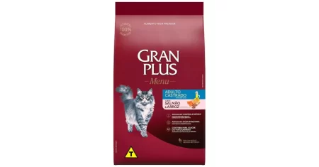 Ração para gato adulto Grans Plus sai agora 40% OFF