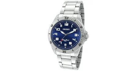 Relógio Orient com pulseira de aço inoxidável sai 30% OFF
