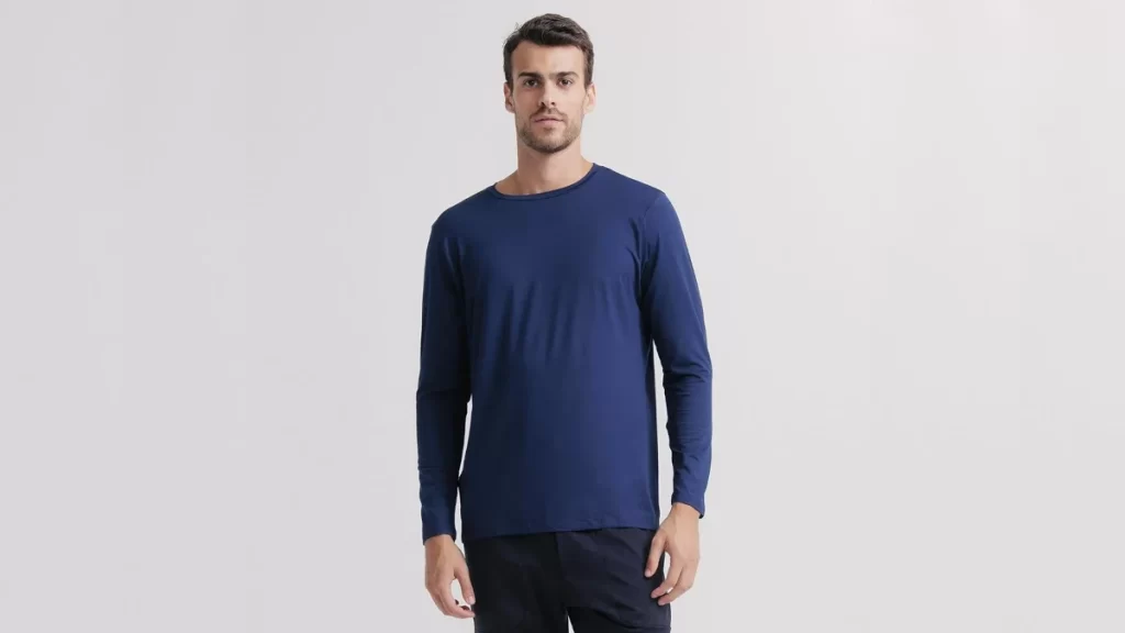 camiseta manga longa masculina