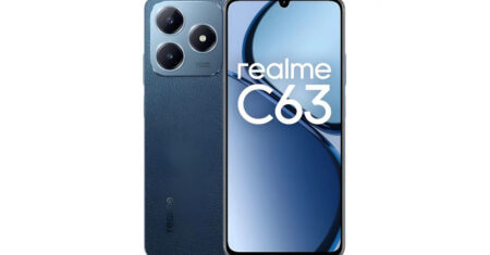 Celular Realme C63 com tela grande, câmera de 50MP e bateria de 5000 mAh