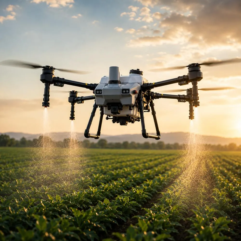 DJI AGRAS T25 leva pulverização, dispersão e mapeamento ao campo